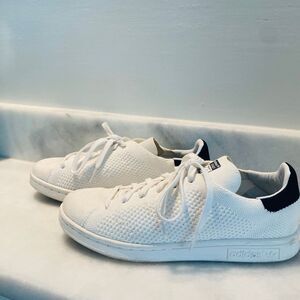 Adidas Stan Smith OG PK Primeknit Lace Up Low Top Sneakers White Black Size 5